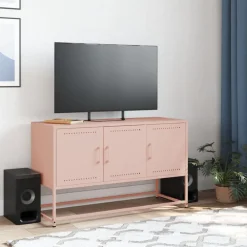 vidaXL Meuble TV 100,5x39x60,5 cm acier