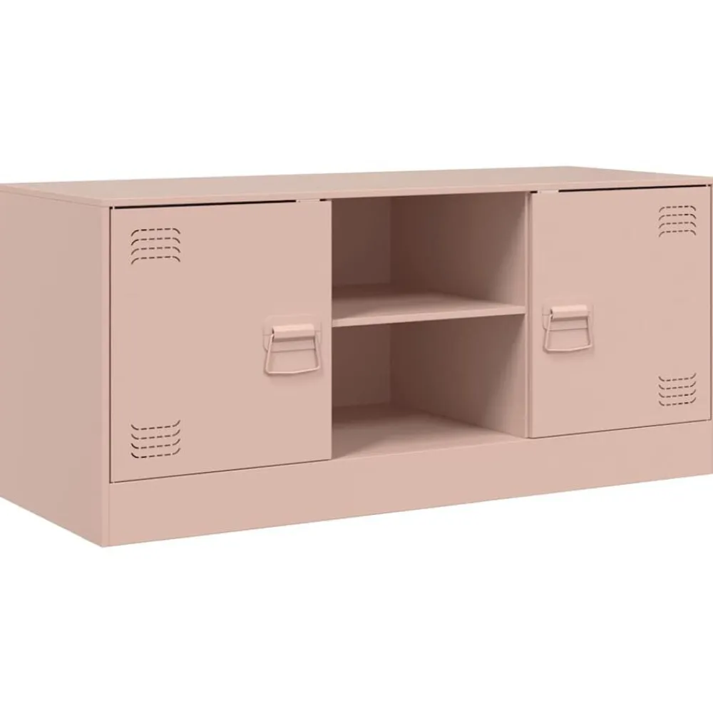 Meubles Tv-vidaXL Meuble TV 99x39x44 cm acier Rose