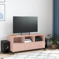 Meubles Tv-vidaXL Meuble TV 100,5x39x43,5 cm acier Rose