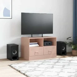 vidaXL Meuble TV 67x39x44 cm acier