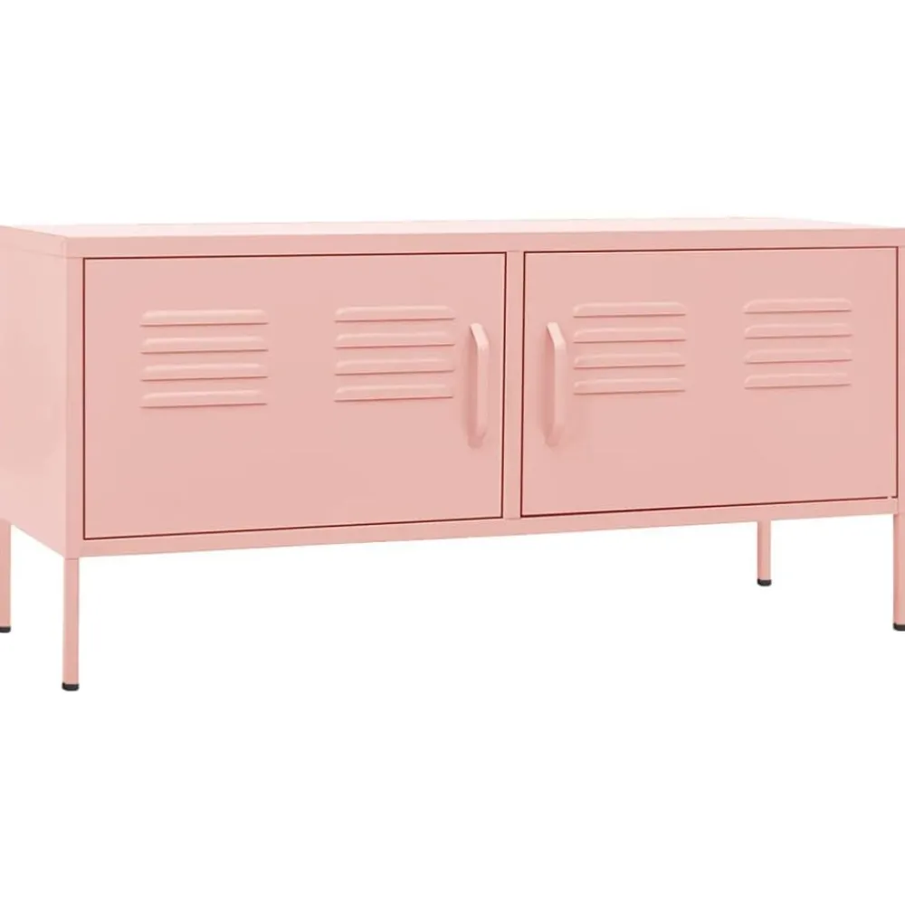 Meubles Tv-vidaXL Meuble TV 105x35x50 cm Acier Rose