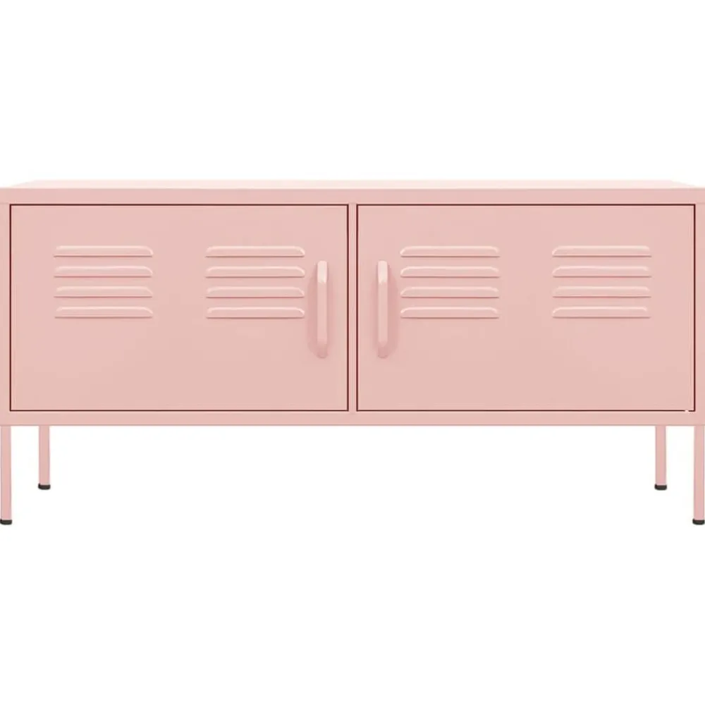 Meubles Tv-vidaXL Meuble TV 105x35x50 cm Acier Rose