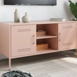 Meubles Tv-vidaXL Meuble TV 100,5x39x50,5 cm acier Rose