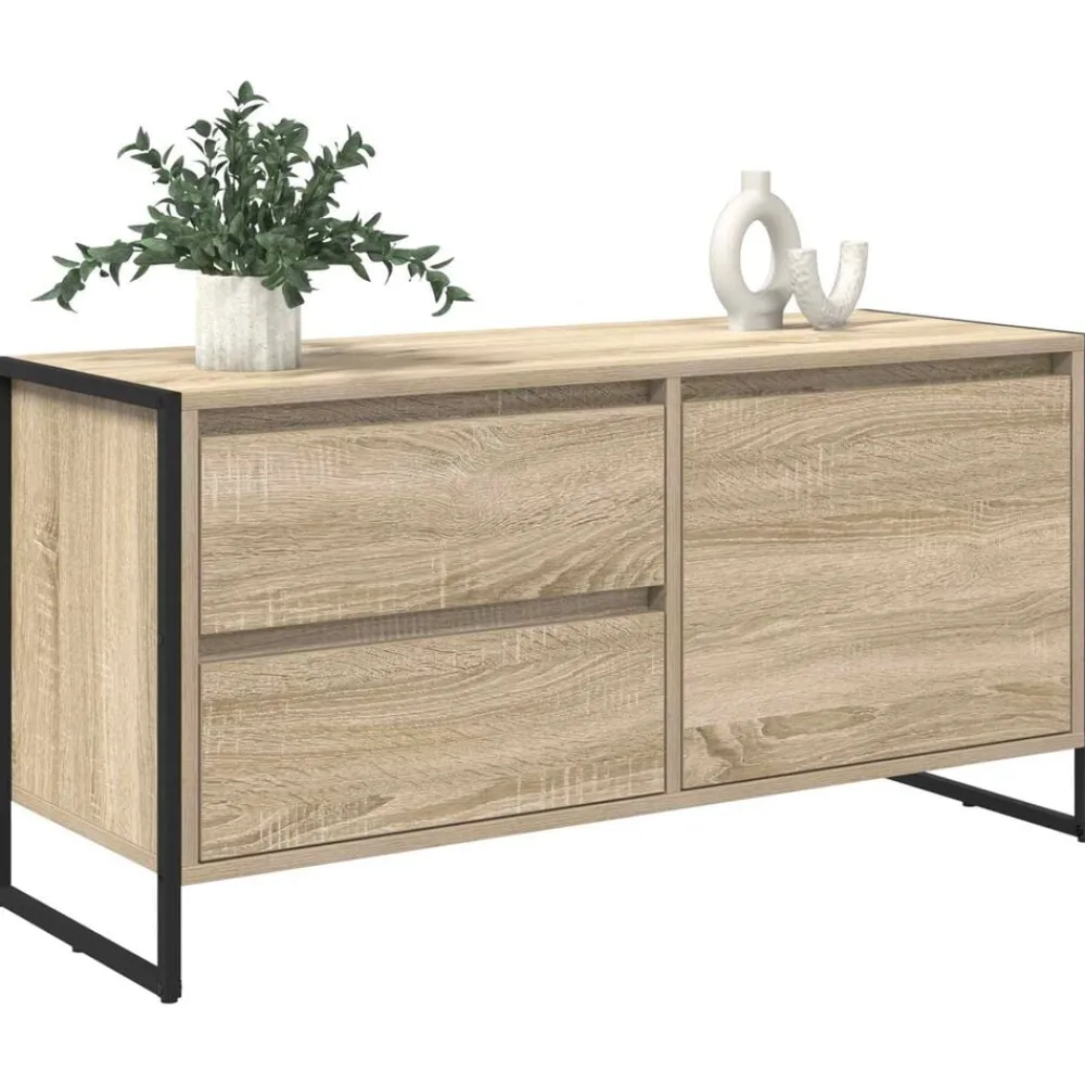 vidaXL Meuble TV Sonoma 100 x 36 x 49.5 cm Bois d'ingénierie