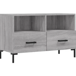 Meubles Tv-vidaXL Meuble TV 80x36x50 cm Bois d'ingénierie Sonoma gris