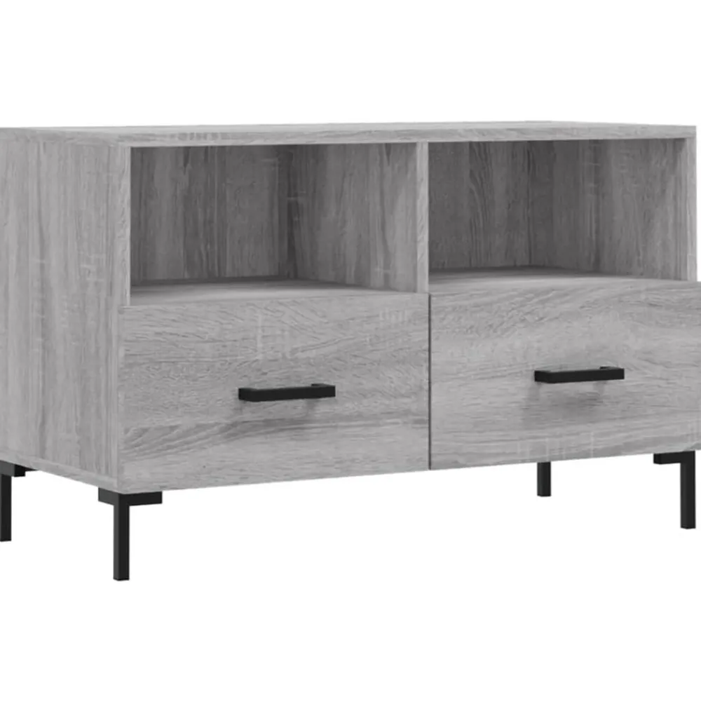 Meubles Tv-vidaXL Meuble TV 80x36x50 cm Bois d'ingénierie Sonoma gris