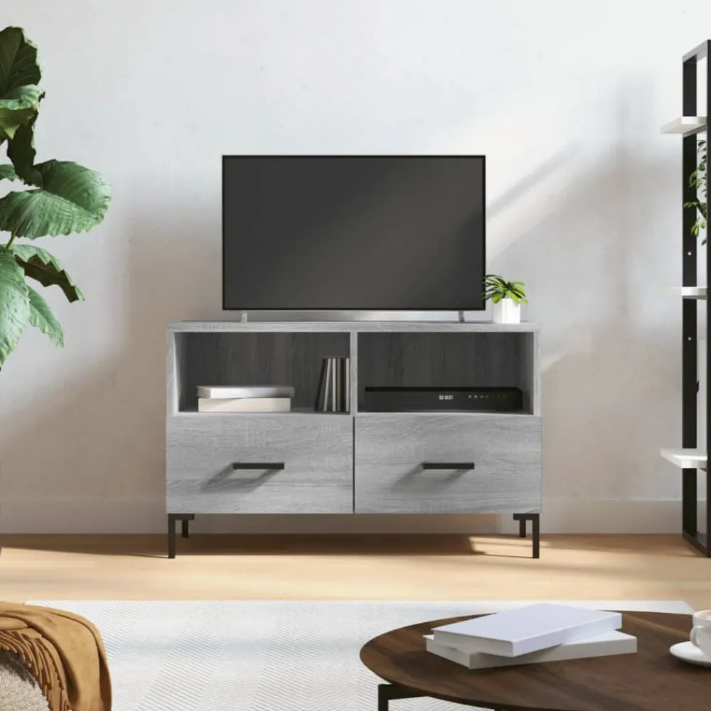 Meubles Tv-vidaXL Meuble TV 80x36x50 cm Bois d'ingénierie Sonoma gris