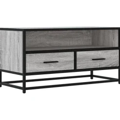 vidaXL Meuble TV 80x34,5x40 cm bois d'ingénierie et métal