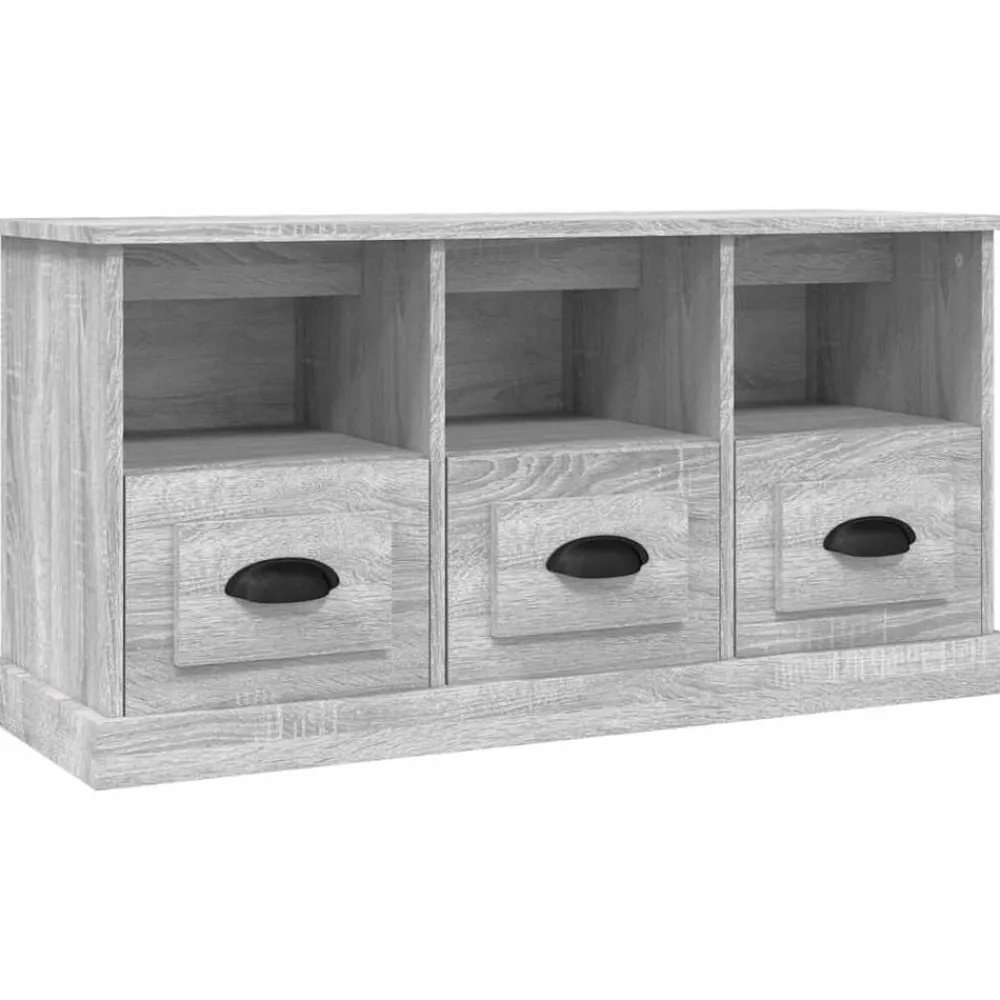 Meubles Tv-vidaXL Meuble TV 100x35x50 cm bois d'ingénierie Sonoma gris