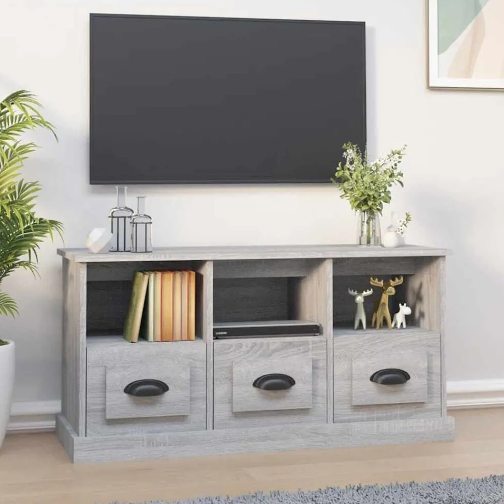Meubles Tv-vidaXL Meuble TV 100x35x50 cm bois d'ingénierie Sonoma gris