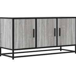 Meubles Tv-vidaXL Meuble TV 100x35x50 cm bois d'ingénierie et métal Sonoma gris