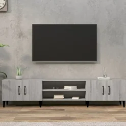 Meubles Tv-vidaXL Meuble TV 180x31,5x40 cm bois d'ingénierie Sonoma gris
