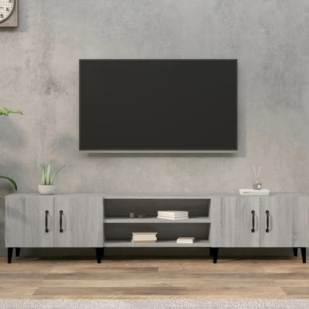 Meubles Tv-vidaXL Meuble TV 180x31,5x40 cm bois d'ingénierie Sonoma gris