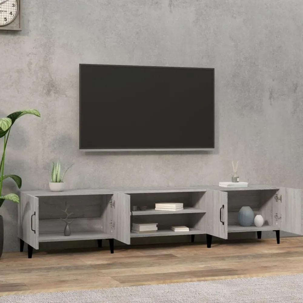 Meubles Tv-vidaXL Meuble TV 180x31,5x40 cm bois d'ingénierie Sonoma gris