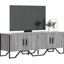 Meubles Tv-vidaXL Meuble TV 122x34x41 cm bois d'ingénierie Sonoma gris