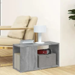 Étagères-vidaXL Meuble TV 60x24x32 cm Bois d'ingénierie Sonoma gris