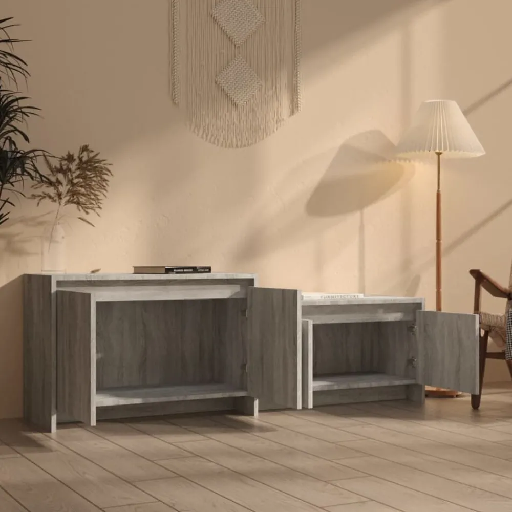 Meubles Tv-vidaXL Meuble TV 146,5x35x50 cm Bois d'ingénierie Sonoma gris