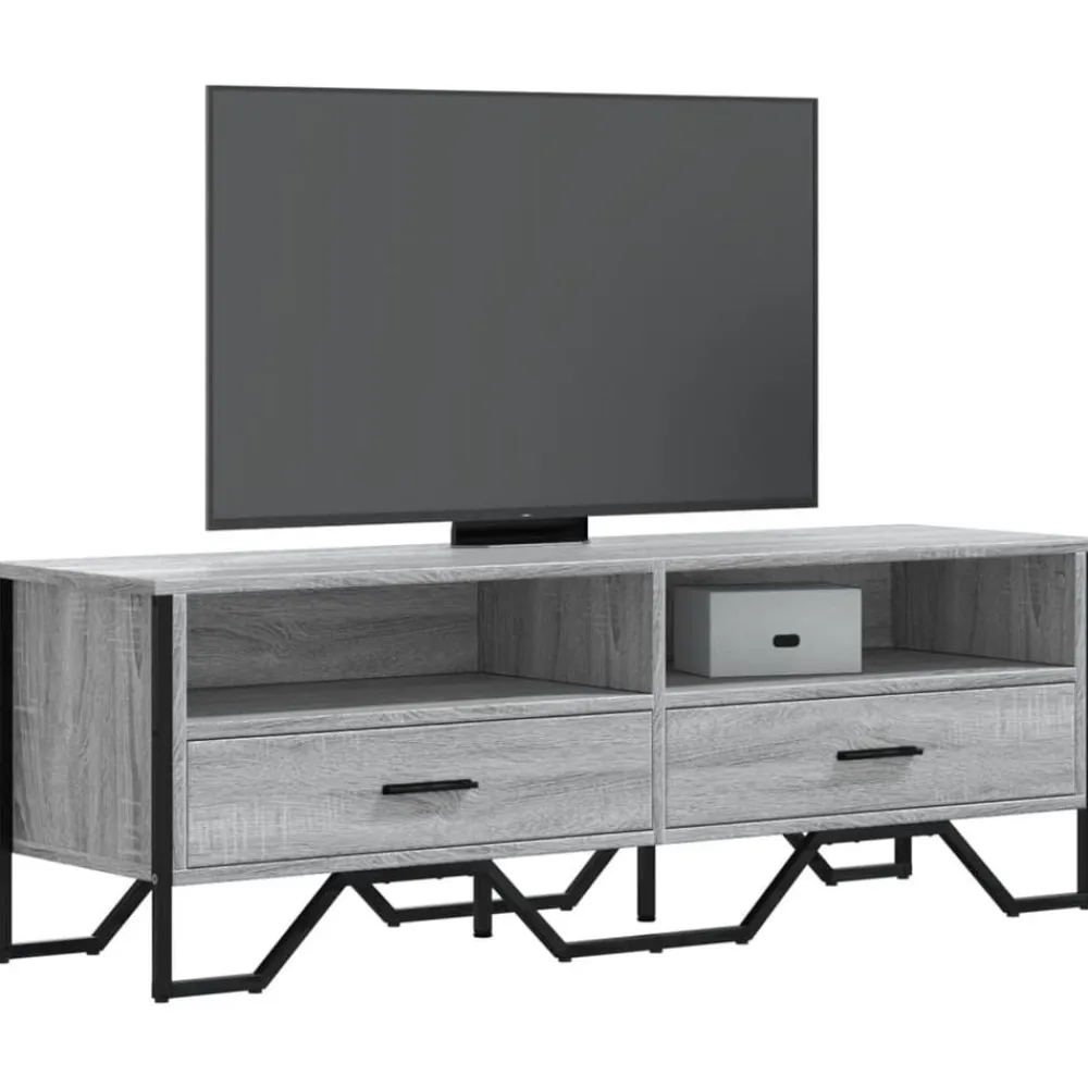 Meubles Tv-vidaXL Meuble TV 122x34x41 cm bois d'ingénierie Sonoma gris