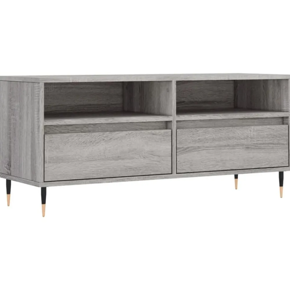 Meubles Tv-vidaXL Meuble TV 100x34,5x44,5 cm bois d'ingénierie Sonoma gris