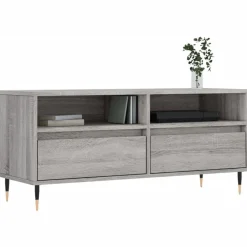 Meubles Tv-vidaXL Meuble TV 100x34,5x44,5 cm bois d'ingénierie Sonoma gris