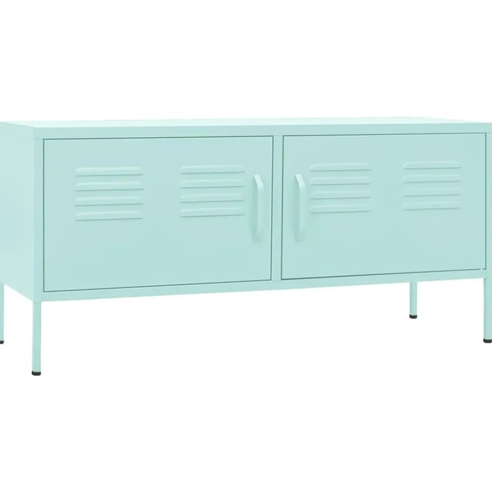 vidaXL Meuble TV Vert 105x35x50 cm Acier