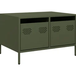 Meubles Tv-vidaXL Meuble TV olive 68x50x43,5 cm acier laminé à froid Vert