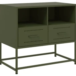 Meubles Tv-vidaXL Meuble TV olive 68x39x60,5 cm acier Vert