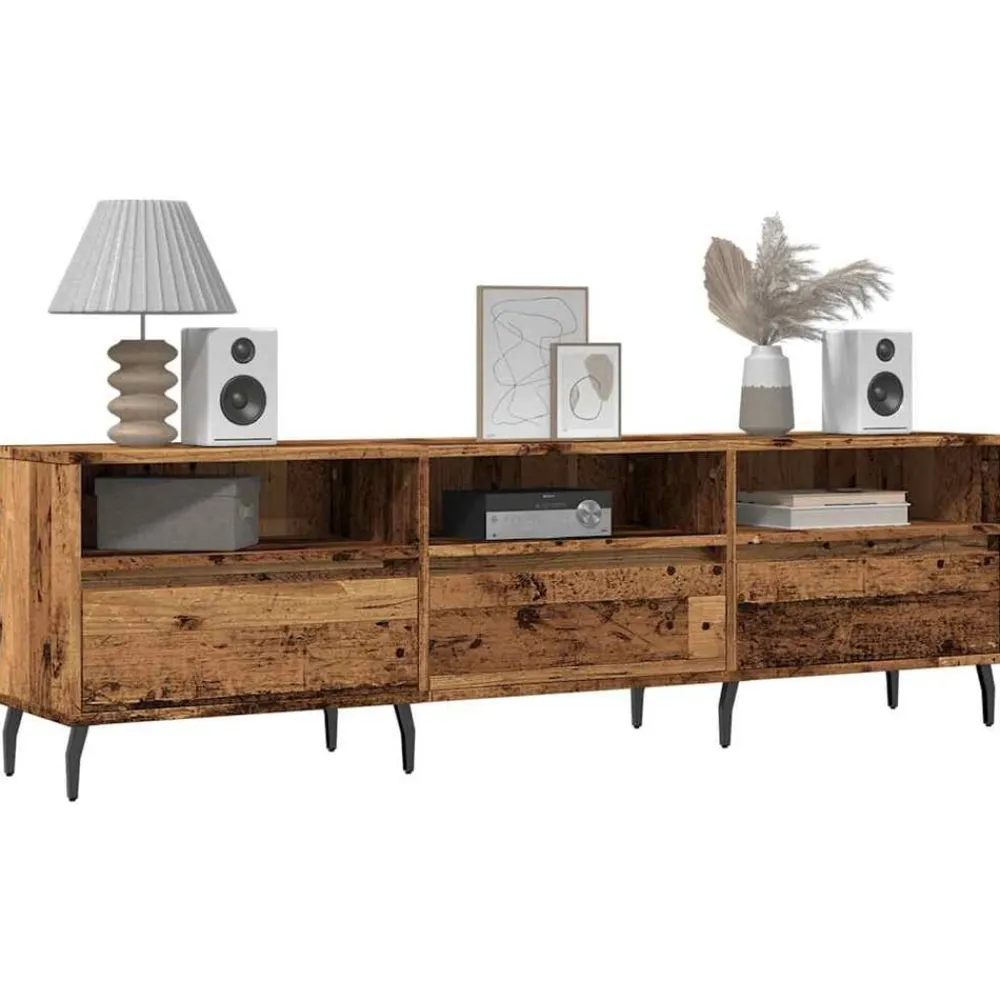 Meubles Tv-vidaXL Meuble TV 150x30x44,5 cm bois d'ingénierie Vieux bois