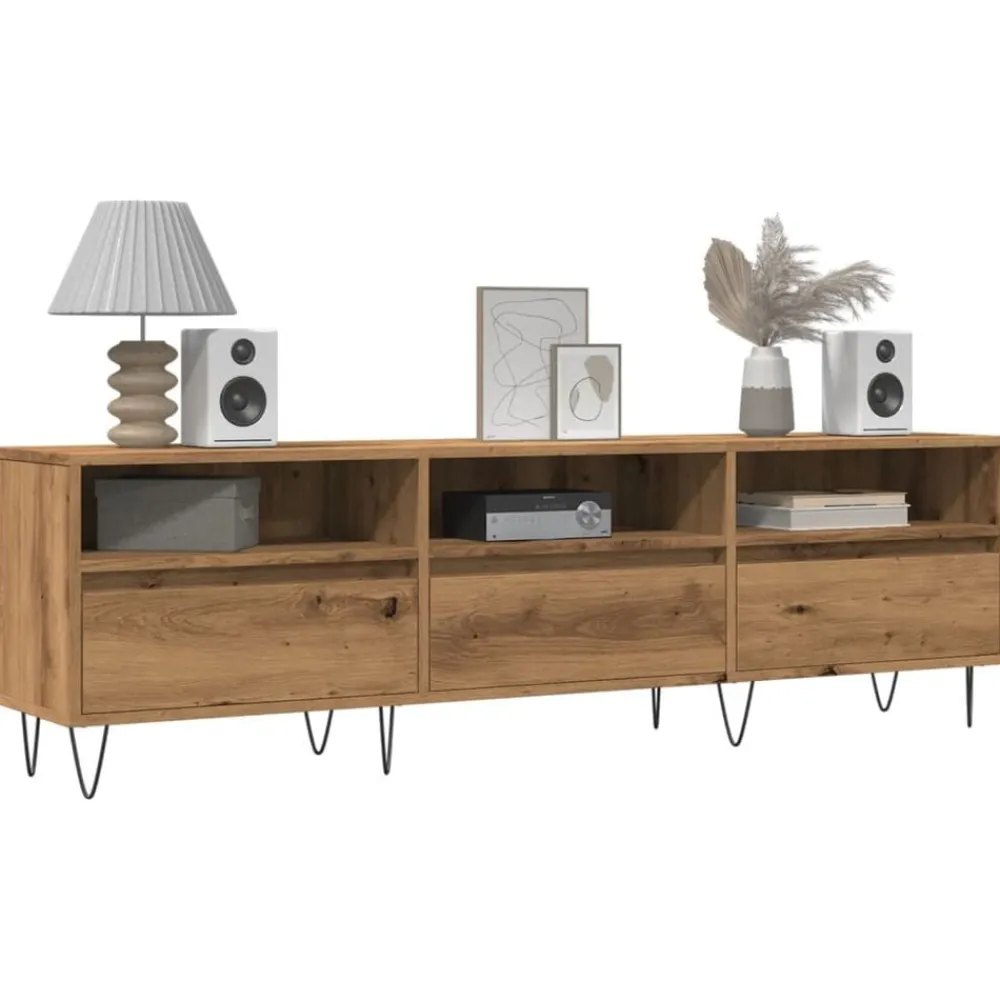 Meubles Tv-vidaXL Meuble TV 150x30x44,5 cm bois d'ingénierie Vieux bois