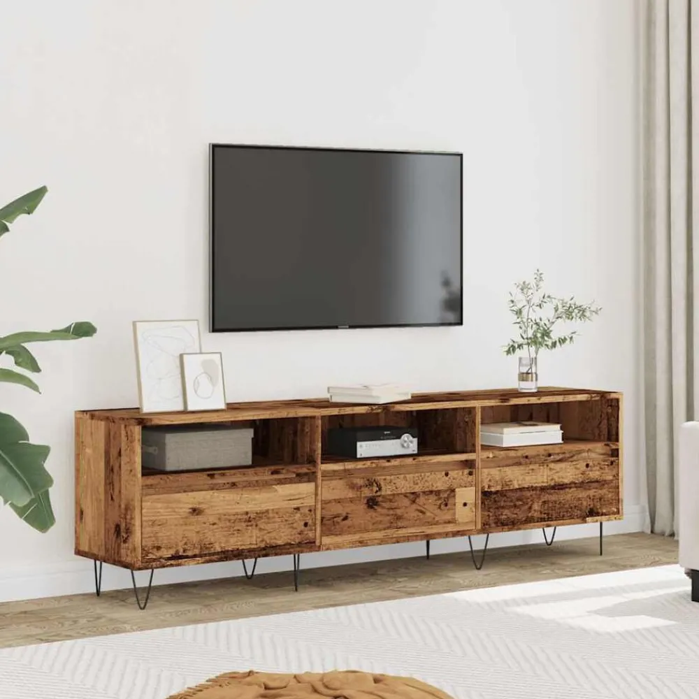 Meubles Tv-vidaXL Meuble TV 150x30x44,5 cm bois d'ingénierie Vieux bois