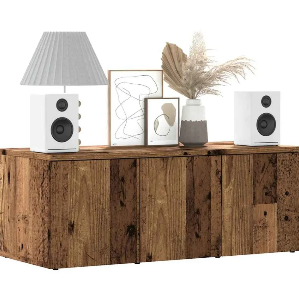 Meubles Tv-vidaXL Meuble TV 80x34x30 cm bois d'ingénierie Vieux bois