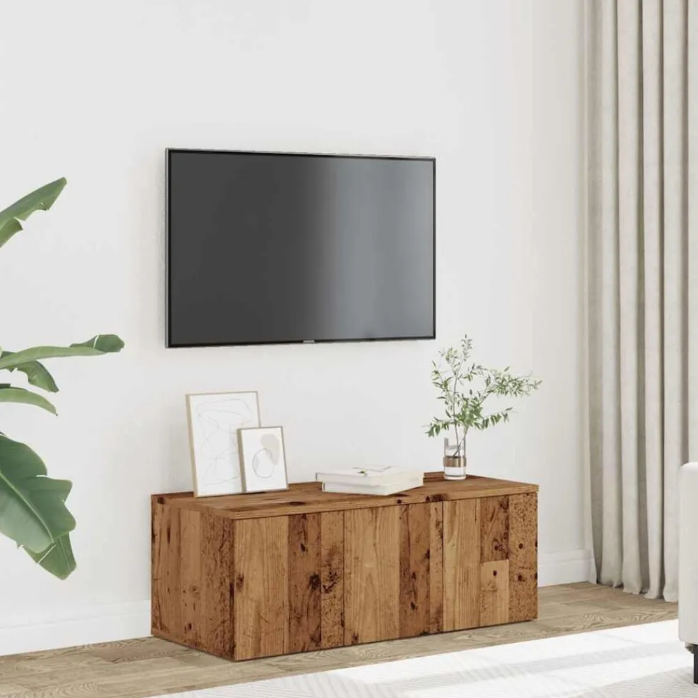 Meubles Tv-vidaXL Meuble TV 80x34x30 cm bois d'ingénierie Vieux bois