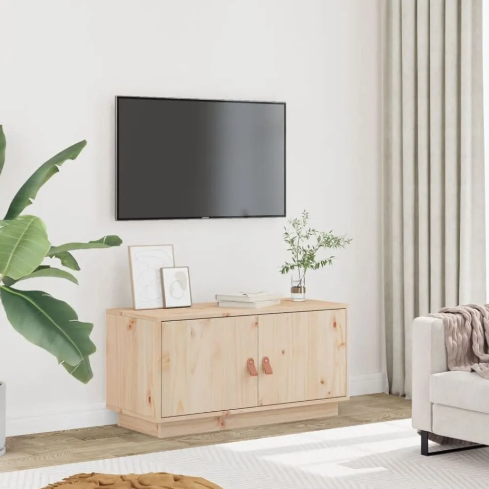 vidaXL Meuble TV 80x34x40 cm Bois de pin massif