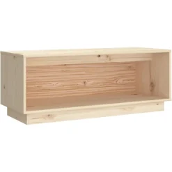 Meubles Tv-vidaXL Meuble TV 90x35x35 cm Bois de pin massif Naturel