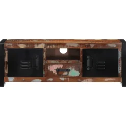 vidaXL Meuble TV 100x30x35 cm bois de récupération massif