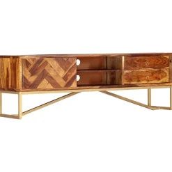 vidaXL Meuble TV 140x30x45 cm Bois de Sesham massif