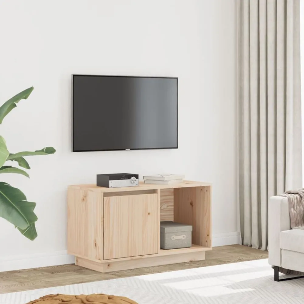Meubles Tv-vidaXL Meuble TV 74x35x44 cm Bois de pin massif Naturel