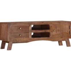 Meubles Tv-vidaXL Meuble TV 110x30x40 cm Bois de manguier brut