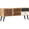 Meubles Tv-vidaXL Meuble TV 115x30x47 cm Bois massif de manguier