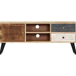 Meubles Tv-vidaXL Meuble TV 115x30x47 cm Bois massif de manguier
