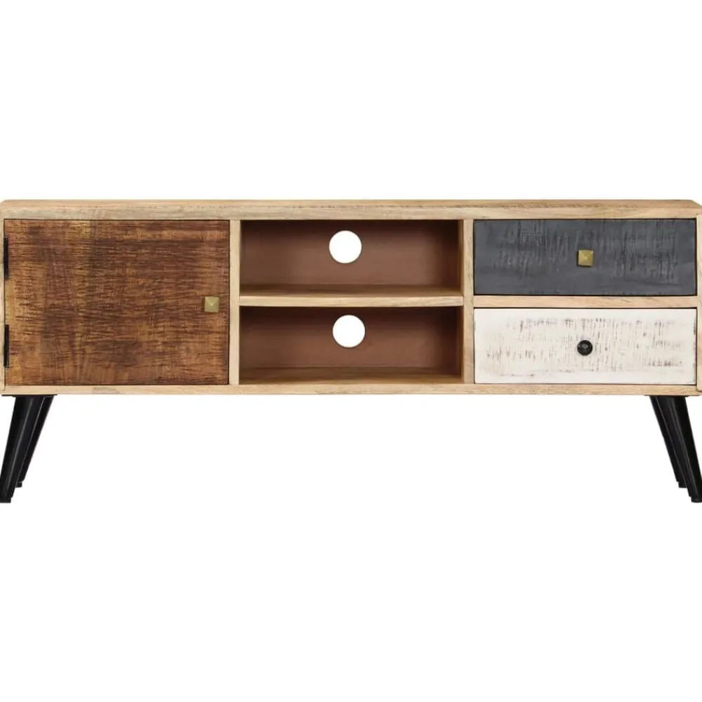 Meubles Tv-vidaXL Meuble TV 115x30x47 cm Bois massif de manguier