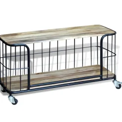 vidaXL Meuble TV 100x40x45 cm Bois de manguier massif
