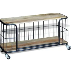 vidaXL Meuble TV 100x40x45 cm Bois de manguier massif