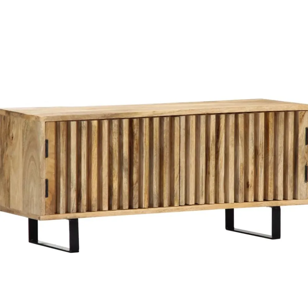 vidaXL Meuble TV 90x30x40 cm Bois de manguier massif