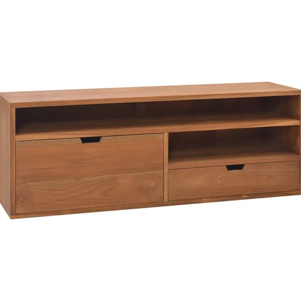 Meubles Tv-vidaXL Meuble TV 110x30x40 cm Bois de teck massif