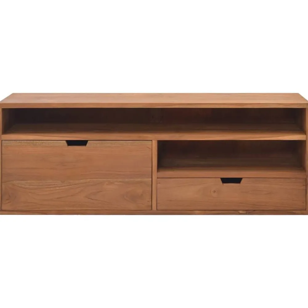Meubles Tv-vidaXL Meuble TV 110x30x40 cm Bois de teck massif