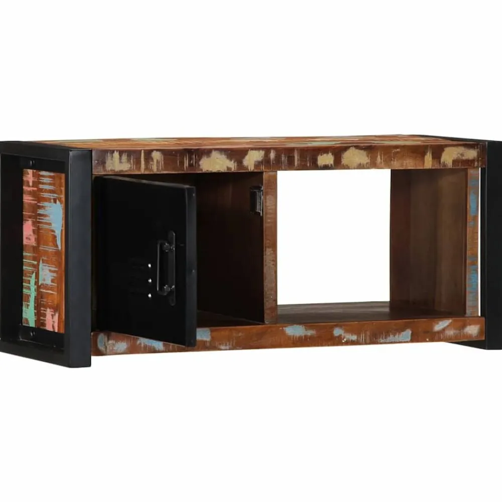 Meubles Tv-vidaXL Meuble TV 80x30x35 cm bois massif de récupération