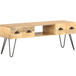 vidaXL Meuble TV 120x35x45 cm Bois solide de manguier