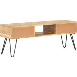vidaXL Meuble TV 120x35x45 cm Bois solide de manguier