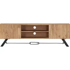 vidaXL Meuble TV 140x30x45 cm Bois d'acacia massif
